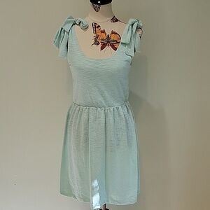 altar'd state mint green dress.  Tie at the shoulders.  Size is Small.
